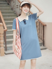 New summer 2019 mini refreshing mid-length T-shirt