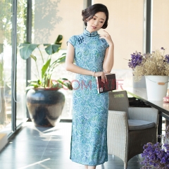 Choiyee  cheongsam blue m