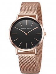 Women's Analog Quartz Rose Gold Watch with Stainle