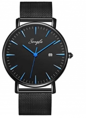 SONGDU Men's Fashion Date Slim Analog Quartz Watch