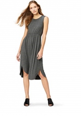 Daily Ritual Women's Jersey Sleeveless Gathered Dr
