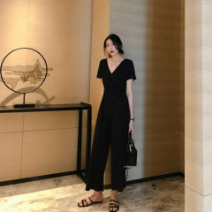 V collar trousers