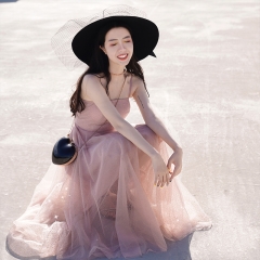 Fairy dresses with suspenders champagne M/L