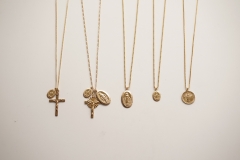 Handcrafted 14K gold-infused retro Jesus Cross dis