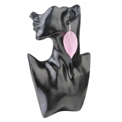 BOUTIQUELOVIN Filigree Long Leaf Pendant Dangle Ne