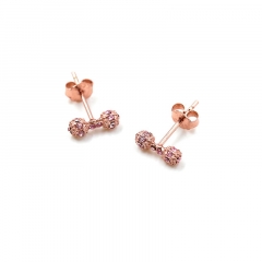 Mini dumbbell ear studs