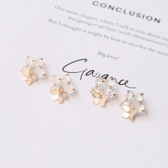 Elegant flower ear studs