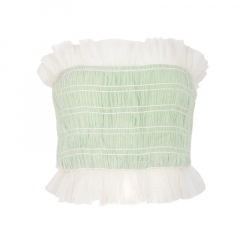 绿茶抹胸小背心