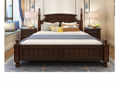MOMO American Solid Wood Bed 1.5 m Country Bed Mai