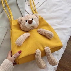 Cute little bags 2020 summer popular bear canvas b