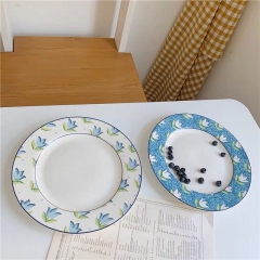 Small artistic fresh retro style plate