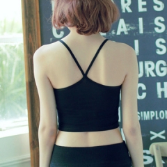 Summer pure cotton exposed navel Y-shape suspender