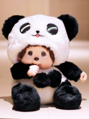 PANDA'S MONCHHICH BLACK&WHITE 50CM