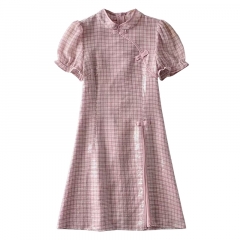 Pink improved cheongsam/粉色改良旗袍