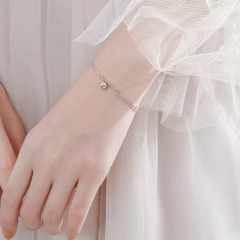 Round bead girl Bracelet Loop Earrings 15.5+3.5cm