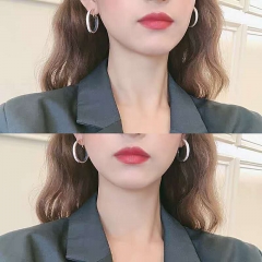 Retro circle S925 Earrings 3.4cm