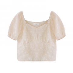 Little flower shirt 杏色 均码