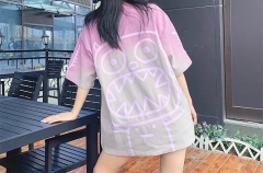 Guochao brand hip-hop couple loose gradient rainbo