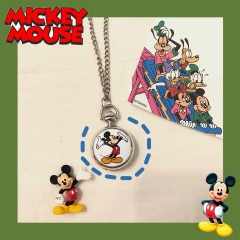 children's cartoon Mickey pocket watch necklace
