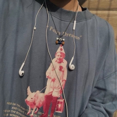 Homemade cartoon childlike Mickey necklace