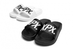XPX  EMBOSSED 周柏豪 XPX LOGO SLIPPER Black  white 38