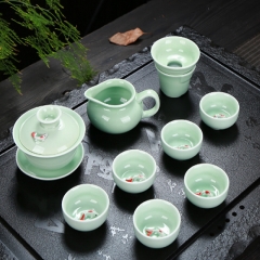 Celadon ceramics kung fu tea set