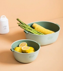 Double wash basin drain basket household kitchen w