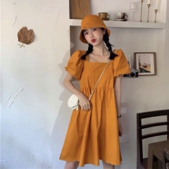 Bubble sleeve dress women's summer new 2020 French