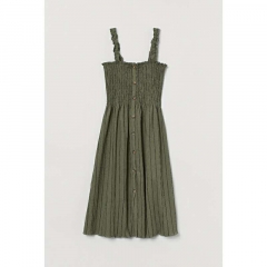 夏季吊带中长裙HM women's dress summer suspender Dress Med