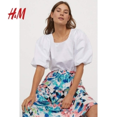 HM women's skirt oil painting skirt 2020 summer ne