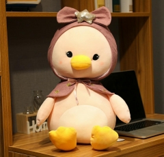 小黄鸡公仔毛绒玩具 Small yellow chicken doll plush toys 粉红色