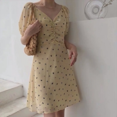 Chiffon dress Yellow S