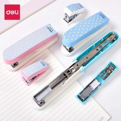 Deli mini stapler portable labor-saving office stu