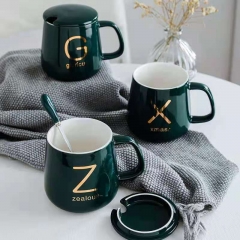 Creative ceramic mug, personalized mug, covered sp
