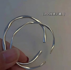 Mobius ring bracelet silver M-XL