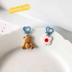 Cute Little Bear Asymmetrical Love Earrings