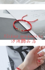 Girl red rope bracelet