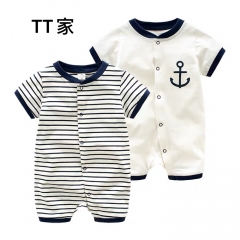 Sailor style cotton jumpsuit