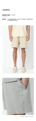CHINISM 2021SS DAILY BLANK 纯色简约短裤男宽松夏季基础五分裤 米黄色 S,