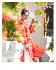 Summer Dress New Long Skirt Literature and Art Ret